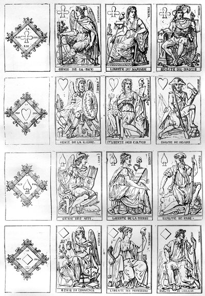 Hrací karty Francouzské republiky, 1790 1882-1884 od Unbekannt