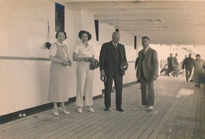 Hraní quoitů na palubě SS Arandora Star, 1936 od Unbekannt
