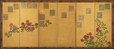 Básnické listy a růže, období Edo, 1615-1868. od Unbekannt