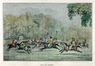 Polo v Tibetu, 19. století od Unbekannt