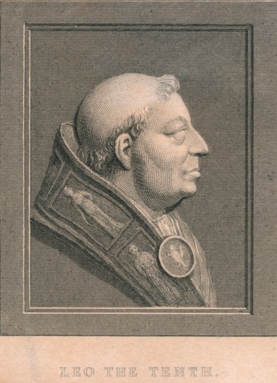 Papež Lev X 1475-1521, narozen jako Giovanni di Lorenzo de Medici, c1830 od Unbekannt