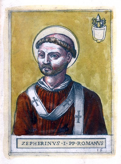 Papež Zephyrinus I od Unbekannt