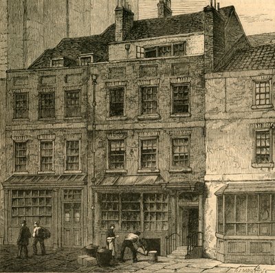 Popes House, Plow Court, Lombard Street 1860, 1897. od Unbekannt