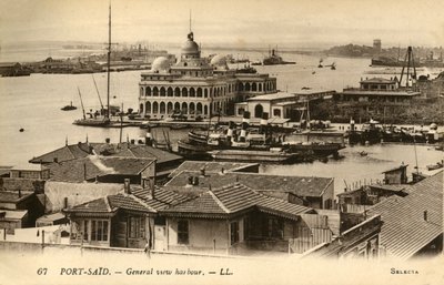 Port-Said. - Celkový pohled na přístav. - LL., c1918-c1939. od Unbekannt