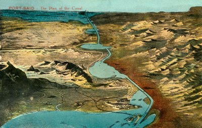 Port-Said - Plán kanálu, c1918-c1939. od Unbekannt