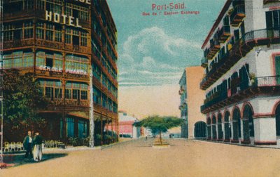 Port-Said. Rue de lEastern Exchange, c1900 od Unbekannt