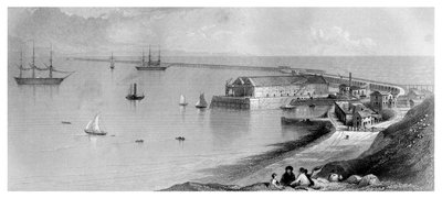 Portland Harbor and Breakwater, 1866 od Unbekannt