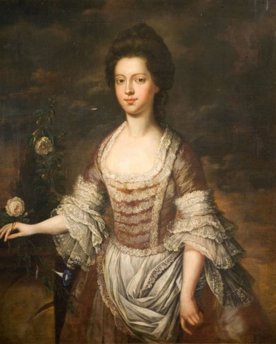 Portrét ženy, možná Anne Clobery, 1740-1760. od Unbekannt