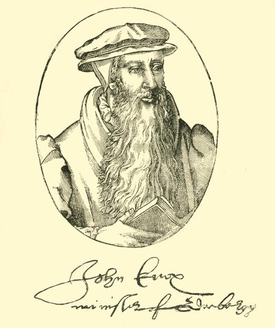 Portrét a podpis Johna Knoxe, c1550-1560, 1890. od Unbekannt