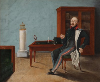 Portrét Alexandra Stěpanoviče Talyzina 1795-1858 v jeho ateliéru, 20. léta 19. století od Unbekannt