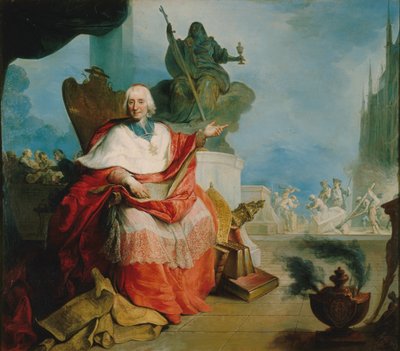 Portrét kardinála Louise Antoina de Noailles 1651-1729, 1729. od Unbekannt