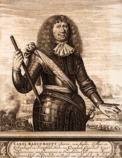 Portrét Carla von Rabenhaupta 1602-1675 Od: Schauplatz des Krieges, 1675. od Unbekannt