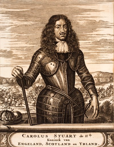Portrét anglického Karla II. 1630-1685 Od: Scene of War, 1675. od Unbekannt