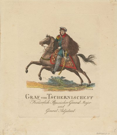 Portrét hraběte Alexandra Ivanoviče Černyšova 1786-1857, 1813 od Unbekannt