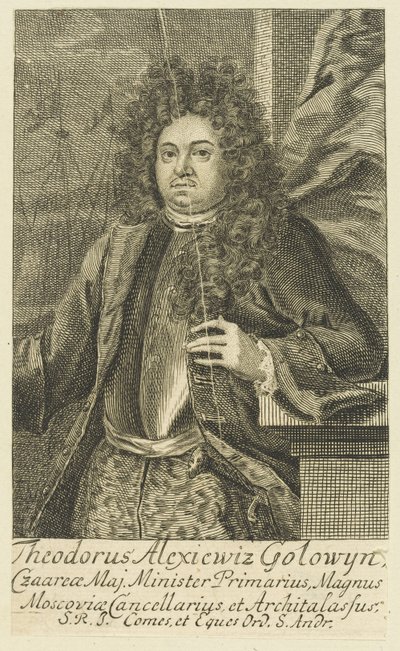 Portrét hraběte Feodora Alexejeviče Golovina 1650-1706, 1706. od Unbekannt