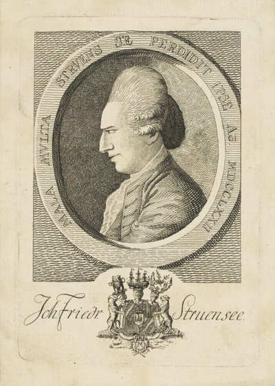 Portrét hraběte Johanna Friedricha Struensee 1737-1772, 1773. od Unbekannt