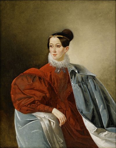 Portrét hraběnky Jelizavety Ivanovny Kropotkiny 1803-1836, rozené Dorokhové od Unbekannt