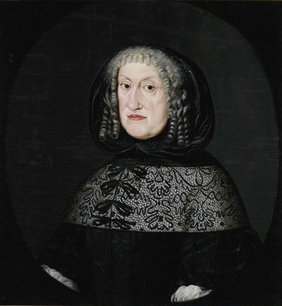 Portrét Eleonory z Anhalt-Zerbstu, vévodkyně ze Šlesvicka-Holštýnska-Sønderburg-Norburg 1608-1681, od Unbekannt