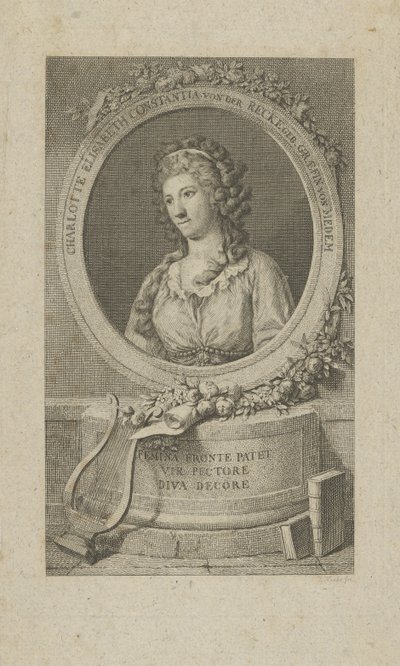 Portrét Elisy von der Recke 1754-1833, 1792. od Unbekannt