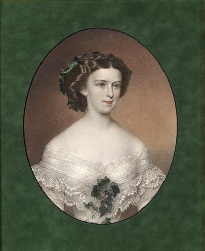 Portrét Alžběty Bavorské, cca 1854 od Unbekannt