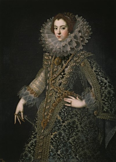 Portrét Alžběty Francouzské 1602-1644, manželka španělské královny, c. 1620 od Unbekannt