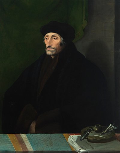 Portrét Erasma Rotterdamského 1467-1536, 16. století. od Unbekannt