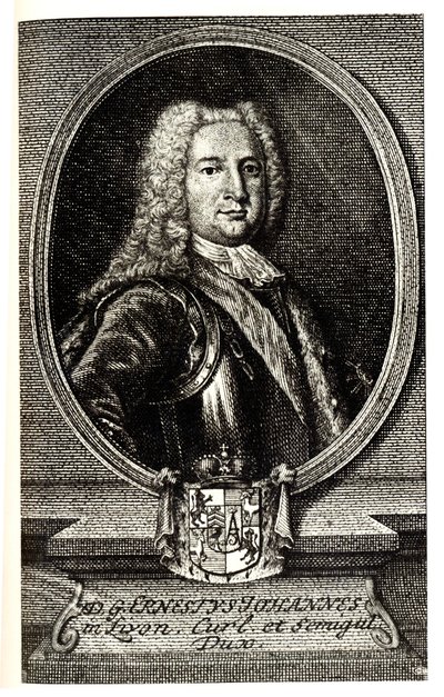 Portrét Ernsta Johanna von Birona 1690-1772, vévody z Courlandu a Semigallie a regenta Ruské říše od Unbekannt