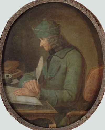 Portrét Francoise Marie Arouet de Voltaire 1694-1778, v jeho studii, 2. polovina 18. stol. od Unbekannt