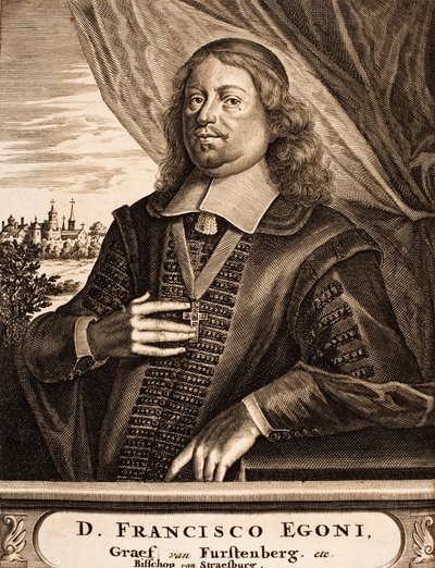 Portrét Franze Egona von Fürstenberg-Heiligenberg 1626-1682, knížete-biskupa ze Štrasburku, 1675. od Unbekannt