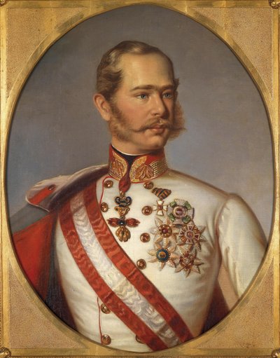 Portrét Františka Josefa I. Rakouska, cca 1855 od Unbekannt