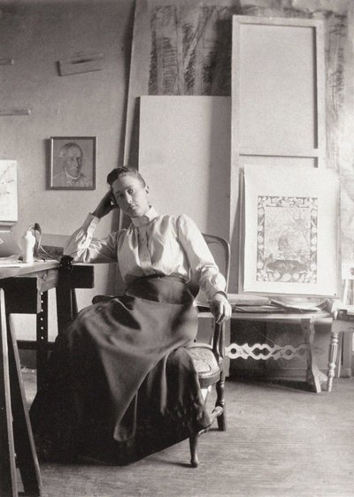 Portrét Hilmy af Klingt 1862-1944, c. 1900 od Unbekannt