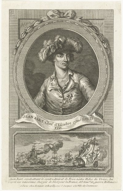 Portrét Jean Bart 1650-1702, 1694. od Unbekannt