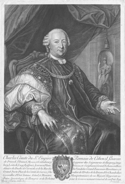 Portrét Johanna Karla Philippa Graf von Cobenzl 1712-1770. od Unbekannt