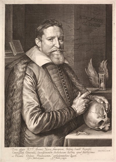 Portrét Johannese Neyena, generála Řádu františkánů, velvyslance v Trevíru, 1608. od Unbekannt