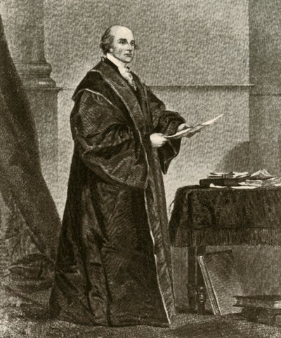 Portrét Johna Jaye v jeho hábitu jako prvního hlavního soudce Spojených států, c1780, 1937. od Unbekannt