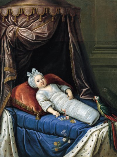 Portrét Ludvíka XIV. 1638-1715 jako miminka, cca 1638 od Unbekannt