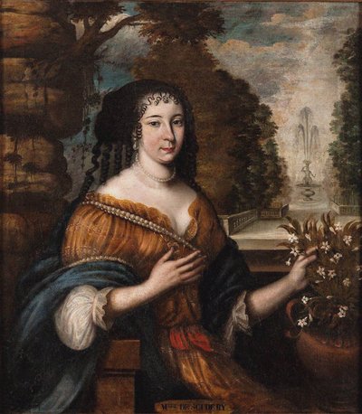 Portrét Madeleine de Scudéry 1607-1701, 17. století. od Unbekannt