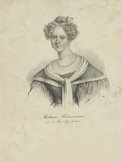 Portrét Mélanie dHervilly Gohier Hahnemann 1800-1878, 1830-1835. od Unbekannt