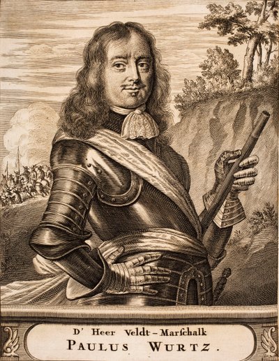 Portrét Paula Würtze 1612-1676 Od: Scéna války, 1675. od Unbekannt