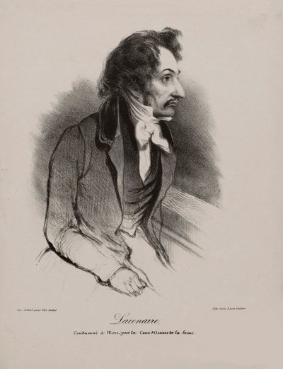 Portrét Pierre-Francois Lacenaire, 1835. od Unbekannt