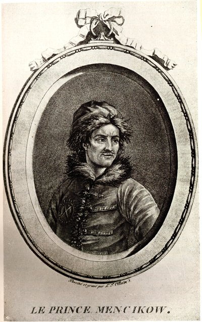 Portrét prince Alexandra Daniloviče Menšikova 1673-1729 od Unbekannt