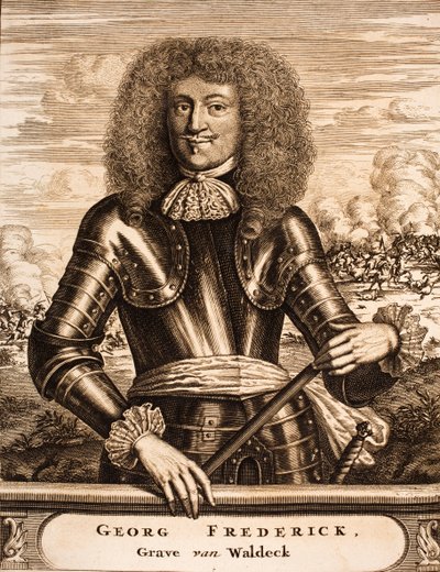 Portrét prince Georga Friedricha z Waldecku 1620-1692 Od: Válečná scéna, 1675. od Unbekannt