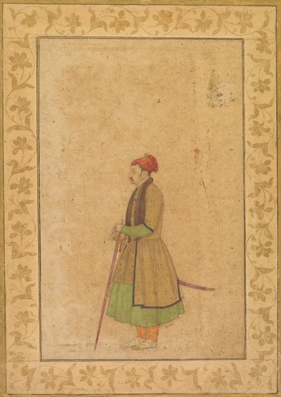 Portrét Raja Ram Singh of Amber r. 1667-1688 s dekánským mečem, c. 1680-1685. od Unbekannt