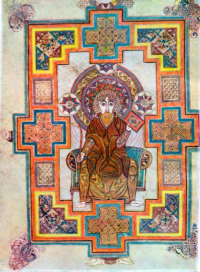 Portrét svatého Jana z Book of Kells, c800 od Unbekannt