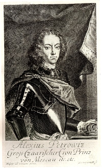 Portrét careviče Alexeje Petroviče z Ruska 1690-1718 od Unbekannt