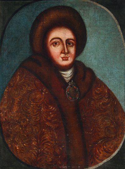 Portrét carevny Evdokije Fjodorovny Lopukhinové 1669-1731, manželky ruského cara Petra I. od Unbekannt