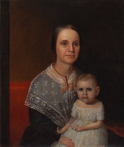 Portrét matky a dítěte, ca. 1850. od Unbekannt