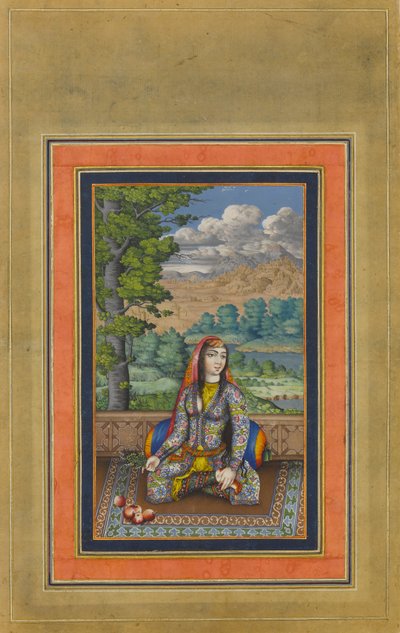 Portrét perské dámy, Folio z Davisova alba, ca. 1736-37. od Unbekannt