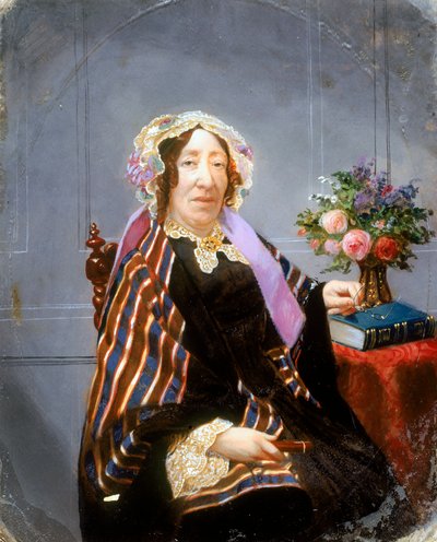 Portrét dámy, ručně kolorovaný ambrotyp, kolem roku 1860 od Unbekannt