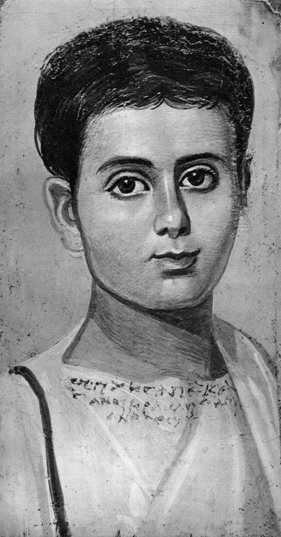 Portrét mladého chlapce, Al-Fayyum, Egypt, 2. století 1936 od Unbekannt